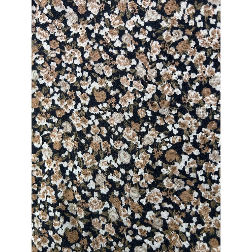 Vintage Y2K Express Brown Floral Button Midi Skirt Cottagecore Dark Academia XL - Picture 4 of 5